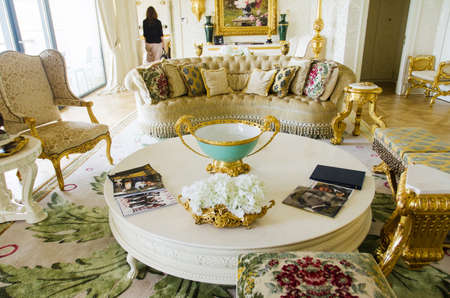 BAKU, AZERBAIJAN - JUNE 11: Ambassador suite of Jumeirah Bilgah Beach Hotel on June 11, 2012 in Baku, Azerbaijan. Jumeirah Bilgah Beach Hotel is first Jumeirah hotel in Azerbaijanのeditorial素材