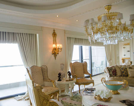 BAKU, AZERBAIJAN - JUNE 11: Ambassador suite of Jumeirah Bilgah Beach Hotel on June 11, 2012 in Baku, Azerbaijan. Jumeirah Bilgah Beach Hotel is first Jumeirah hotel in Azerbaijanのeditorial素材