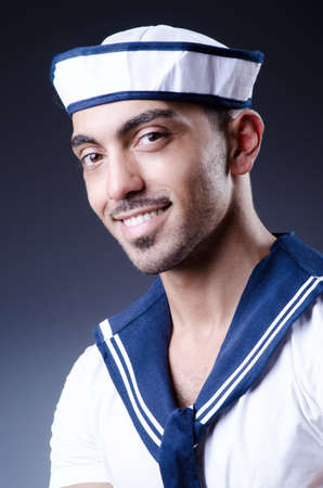 Male sailor in studio shootingの写真素材