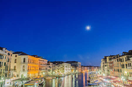 VENICE, ITALY - JUNE 30: View from Rialto bridge on June 30, 2012 in Venice, Italy. Rialto is the biggest bridge in Veniceのeditorial素材