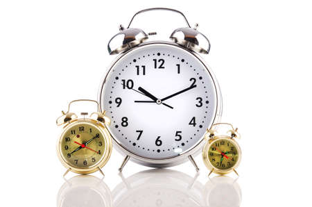 Alarm clock isolated on the white