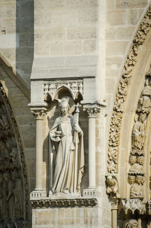 Elements of Notre dame cathedralの写真素材