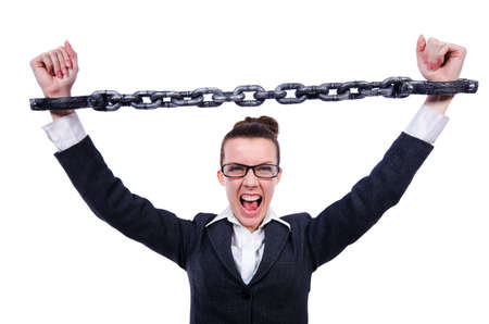 Woman with hands and handcuffs
