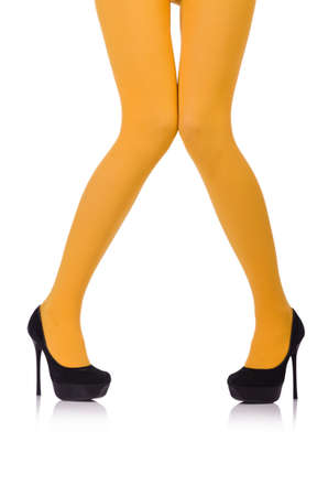 Woman legs in long stockingsの写真素材