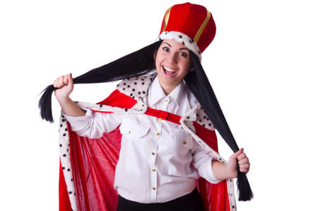 Queen businesswoman in business conceptの写真素材