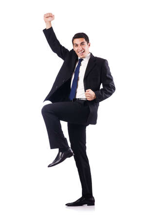 Handsome businessman isolated on whiteの写真素材