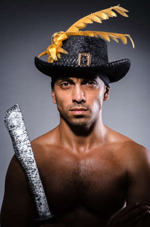 Ripper pirate in the dark roomの写真素材