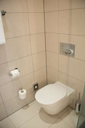Modern toilet in the bathroom
