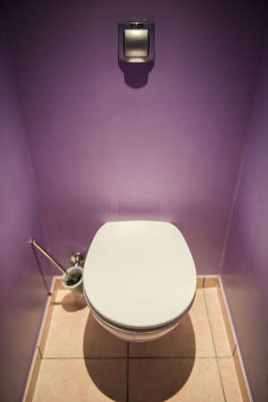 Toilet seat in modern roomの写真素材