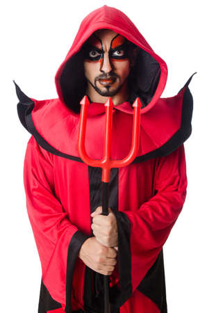 Man devil in red costume