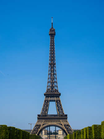 Eiffel tower on bright summer dayの写真素材
