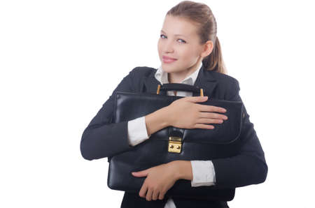 Businesswoman isolated on the whiteの写真素材