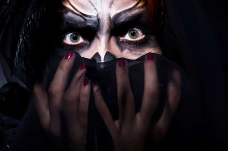Scary monster in dark room