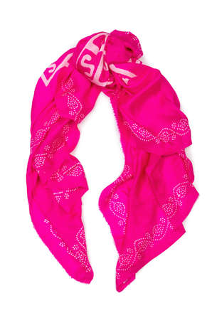 Fashion concept with scarf on whiteの写真素材