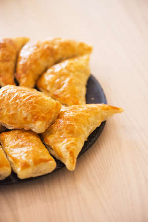 Patties stuffed with meat in the plateの写真素材