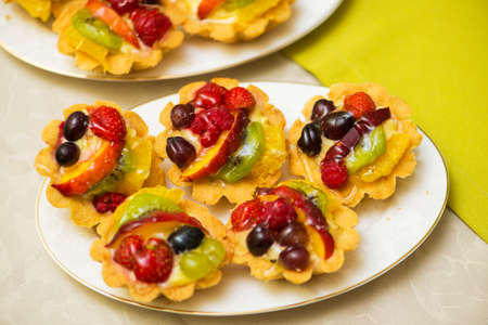 Tasty sweets in the plateの写真素材