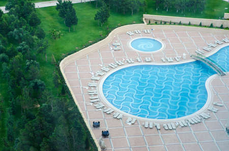 Swimming pool on summer dayのeditorial素材