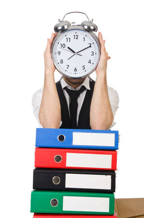 Man failing to meet his deadlinesの写真素材