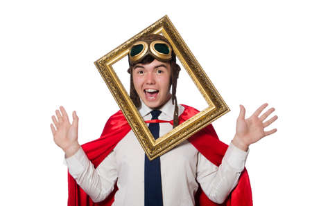 Funny hero isolated on the white