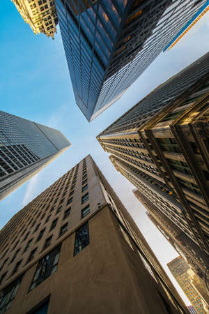 Tall skyscrapers during evening hoursの写真素材