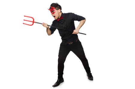 Funny devil isolated on the white background