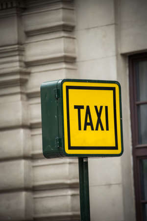 Taxi sign during the daylight hoursの写真素材
