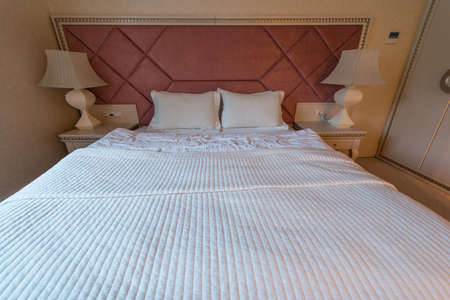 GABALA - MAY 18: Room in Riverside Hotel on May 18, 2014 in Gabala, Azerbaijan. Riverside hotel is first 5 star hotel in Gabala, Azerbaijanのeditorial素材