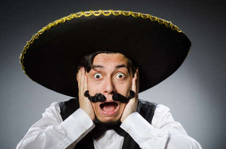 Mexican man in funny conceptの写真素材