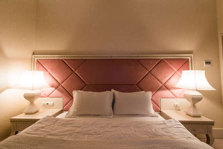 GABALA - MAY 18: Room in Riverside Hotel on May 18, 2014 in Gabala, Azerbaijan. Riverside hotel is first 5 star hotel in Gabala, Azerbaijanのeditorial素材