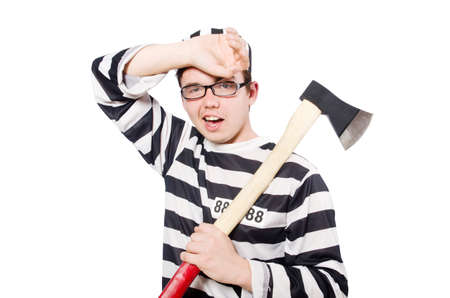 Funny prison inmate in conceptの写真素材