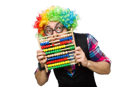 Clown isolated on the white backgroundの写真素材