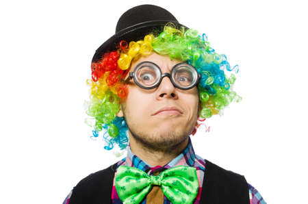 Clown isolated on the white backgroundの写真素材
