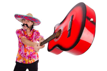 Funny mexican with sombrero hatの写真素材