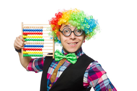 Clown isolated on the white backgroundの写真素材