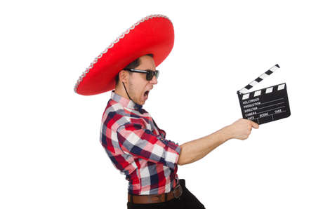 Funny mexican with sombrero hatの写真素材