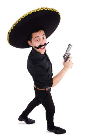 Funny mexican with sombrero hatの写真素材
