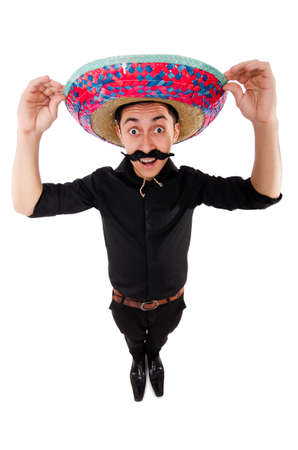 Funny mexican with sombrero hatの写真素材