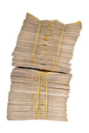 Stack of money isolated on the white