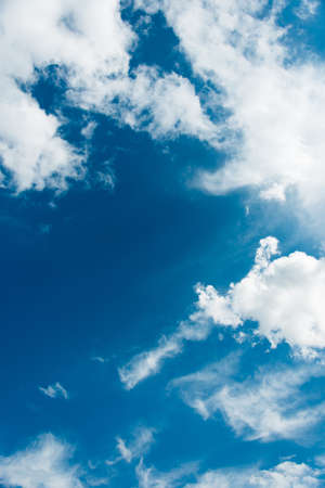 Cloudscape of bright blue sky