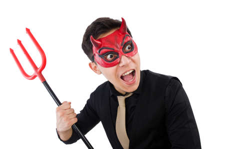 Funny devil isolated on the white background