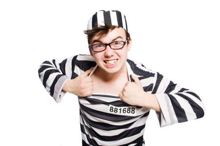 Funny prison inmate in conceptの写真素材