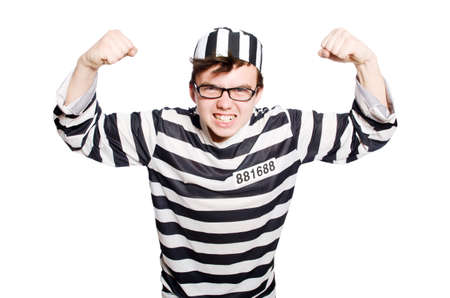 Funny prison inmate in conceptの写真素材
