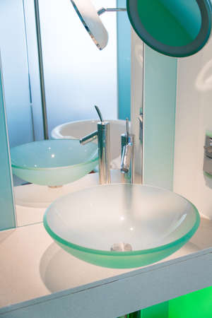Modern sink in the bathroomの写真素材