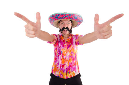Funny mexican with sombrero hatの写真素材
