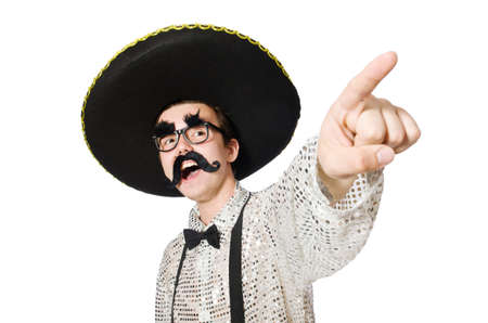 Funny mexican isolated on the whiteの写真素材