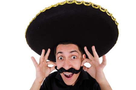 Funny mexican with sombrero hatの写真素材