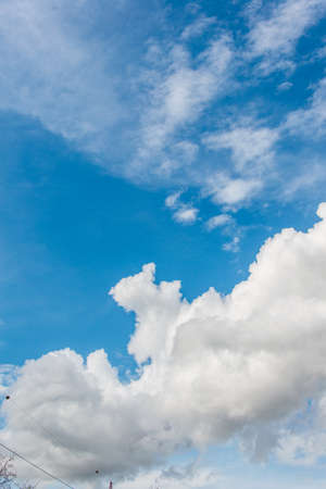 Cloudscape of bright blue skyの写真素材