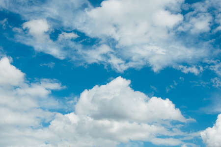 Cloudscape of bright blue skyの写真素材