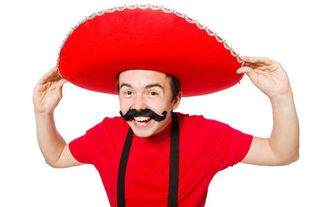 Funny mexican isolated on the whiteの写真素材