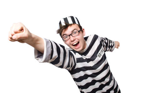Funny prison inmate in conceptの写真素材